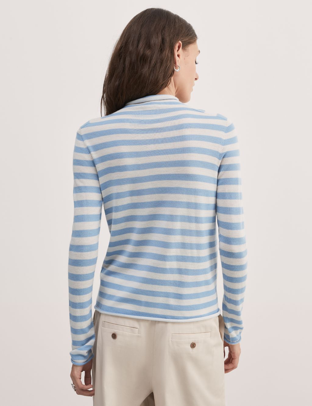 Wool Rich Striped Jumper with Cashmere image 5