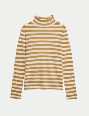 Wool Rich Striped Jumper with Cashmere