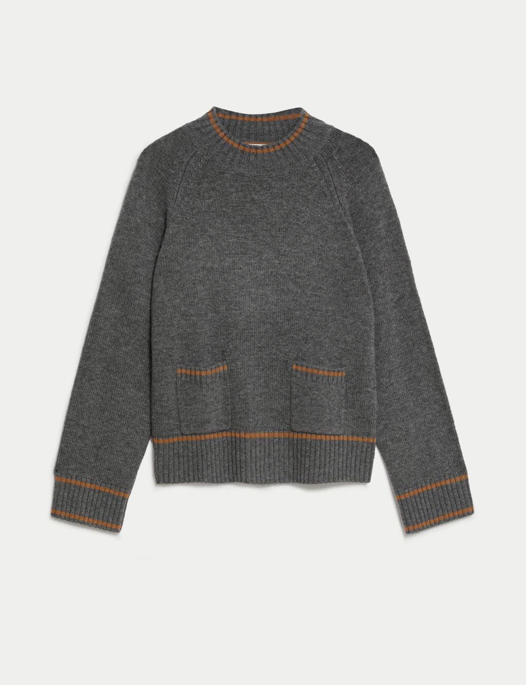 Wool Rich Funnel Neck Jumper with Cashmere image 2