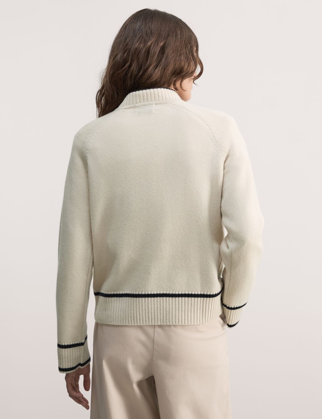 Wool Rich Funnel Neck Jumper with Cashmere image 6