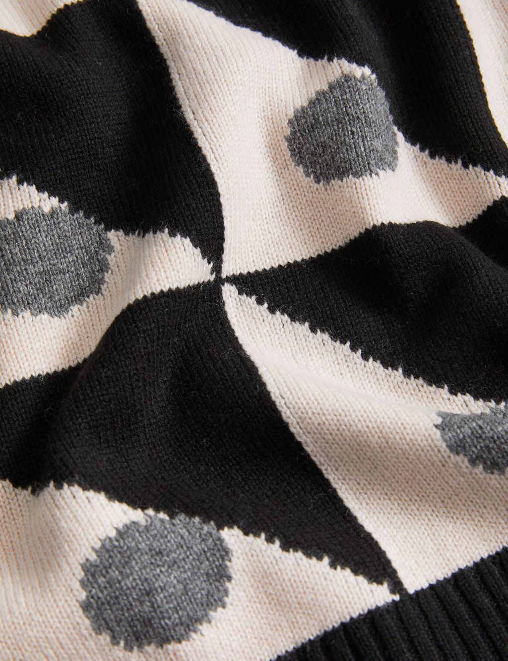 Wool Rich Geometric Jumper with Cashmere image 6