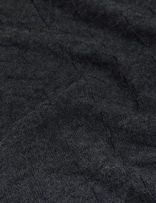 

JAEGER Womens Pure Merino Wool V-Neck Relaxed Knitted Top - Black Mix, Black Mix