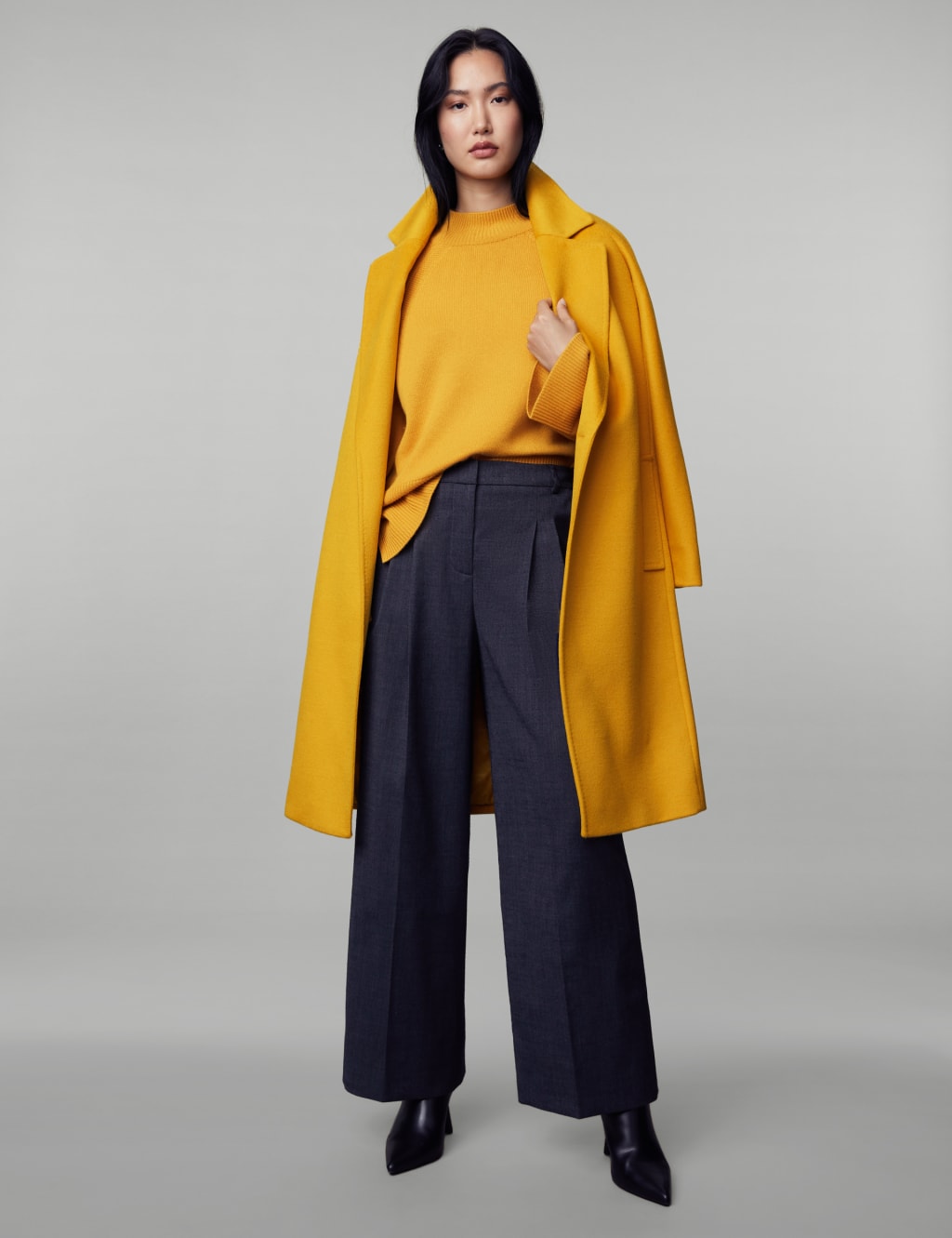 Wool Rich Funnel Neck Jumper with Cashmere image 3