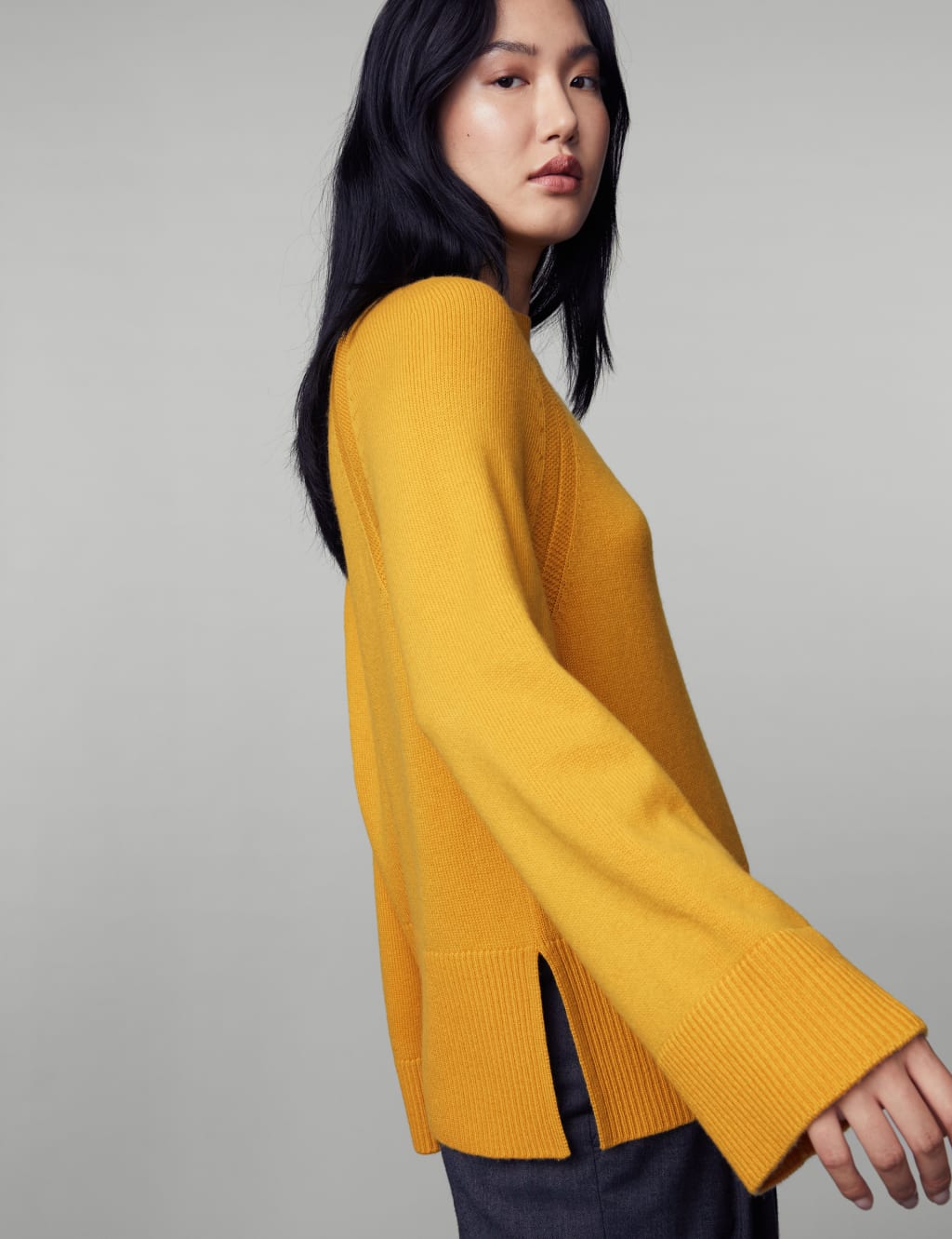 Wool Rich Funnel Neck Jumper with Cashmere image 4