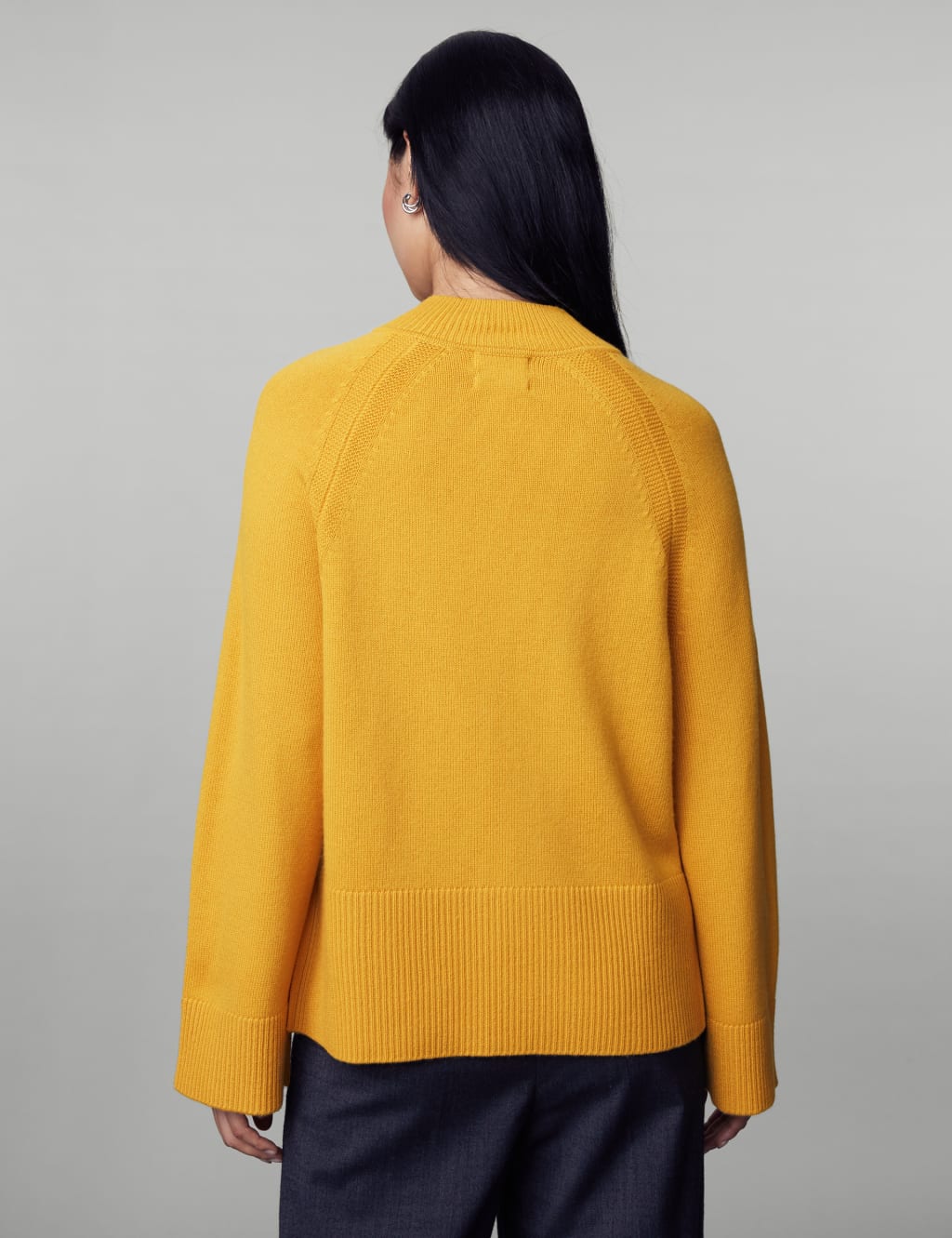 Wool Rich Funnel Neck Jumper with Cashmere image 5