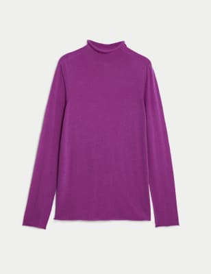 Pure Merino Wool Funnel Neck Jumper