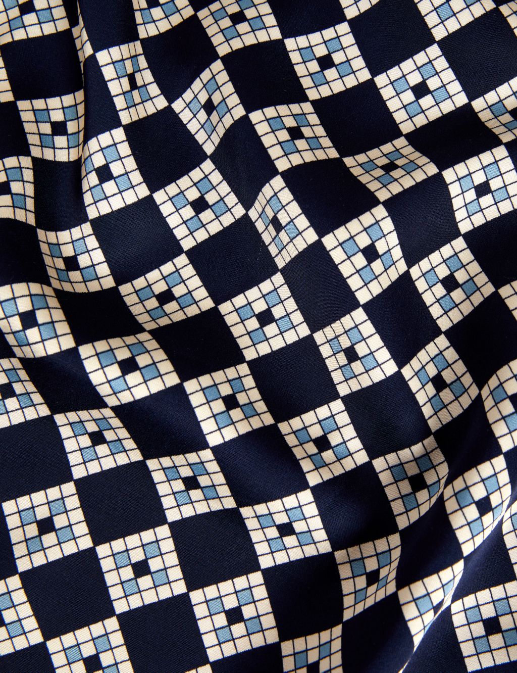 Geometric Tie Waist Midi Utility Shirt Dress image 8