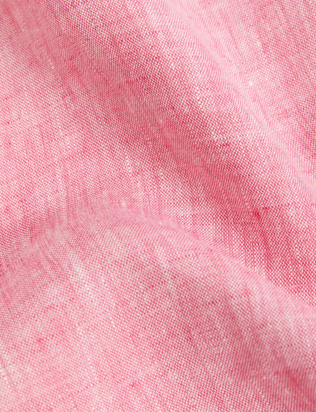 Pure Linen Tie Waist Midi Shirt Dress image 5