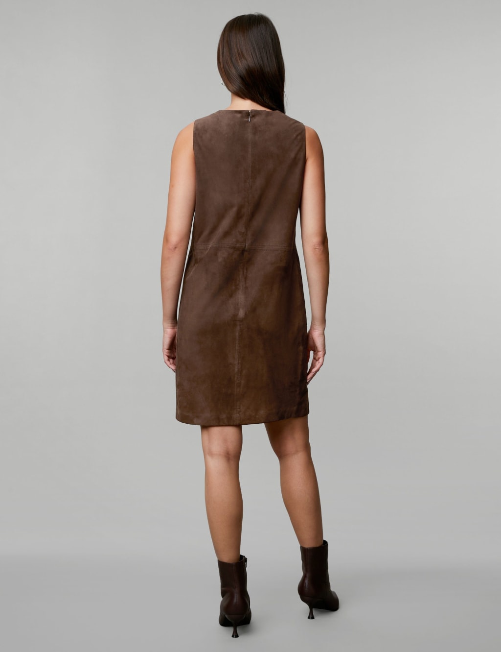 Suede Mini Shift Dress image 5