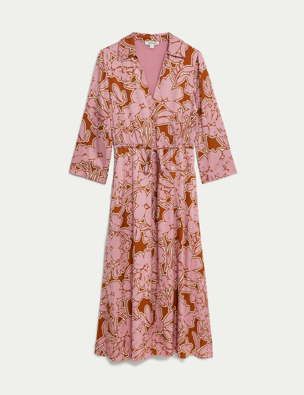 Floral Tie Waist Midi Skater Dress image 2