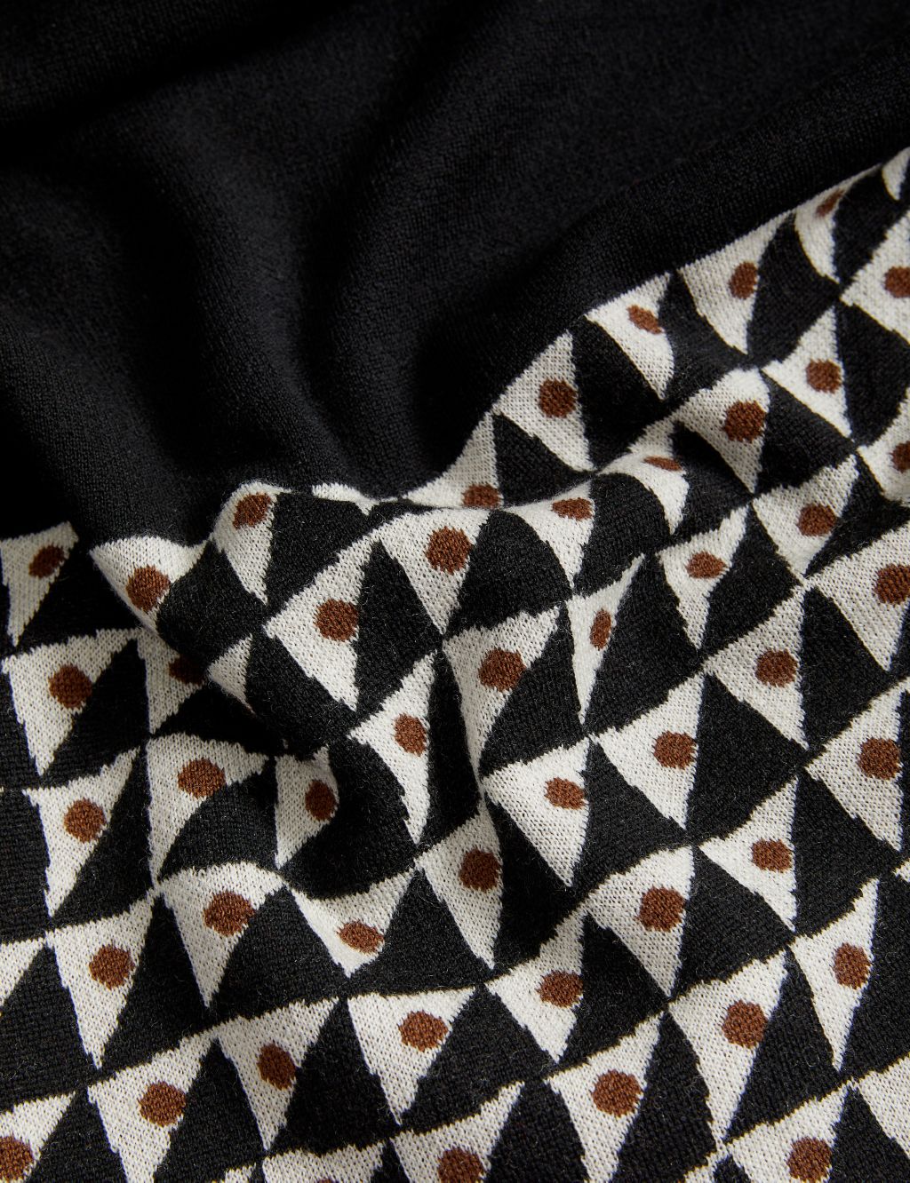 Pure Merino Wool Geometric Midi Dress image 5