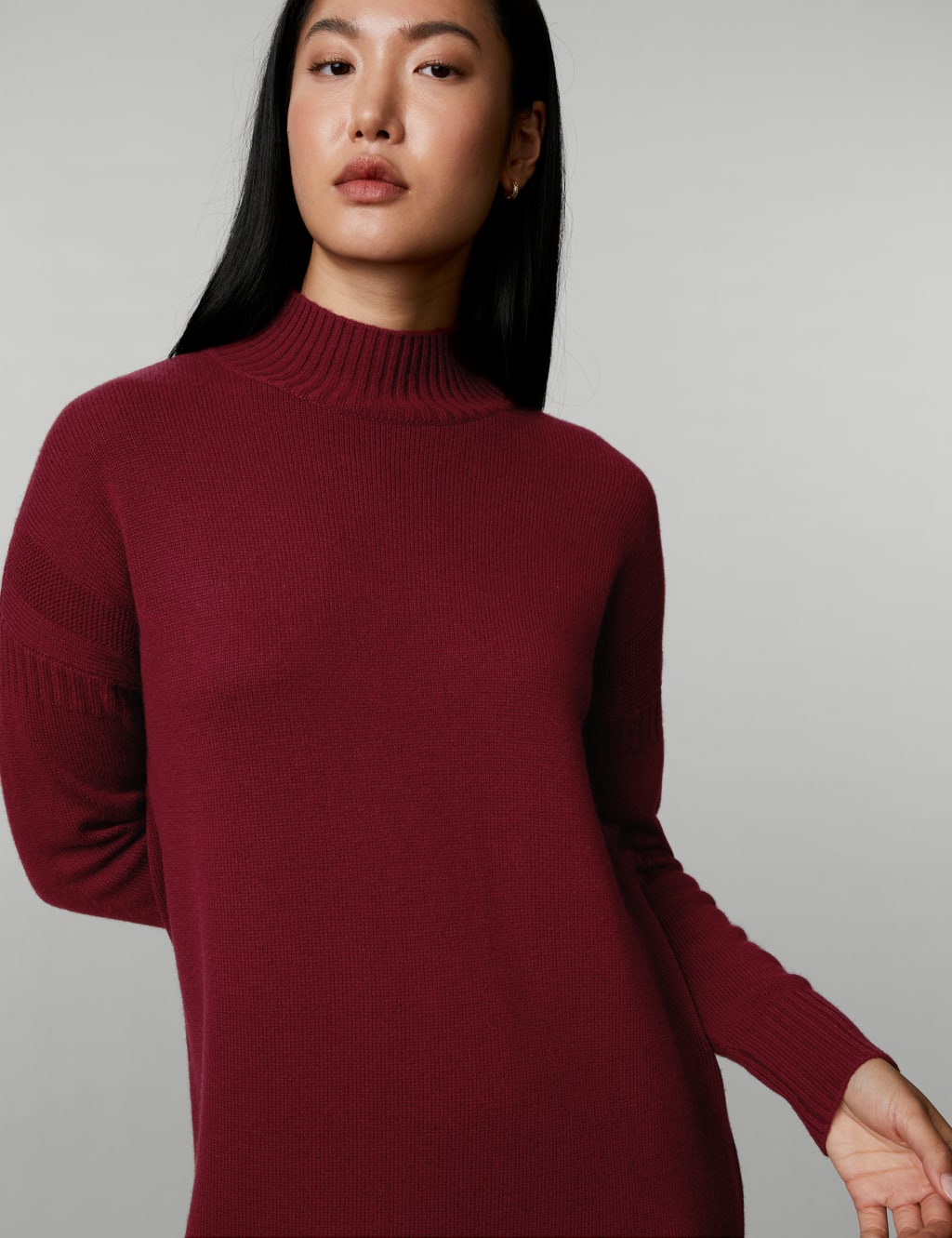 Wool Rich Funnel Neck Midi Jumper Dress image 3