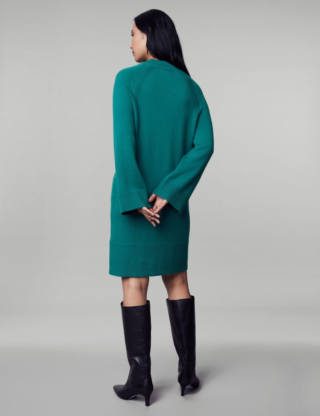 Wool Rich Jumper Dress with Cashmere image 4