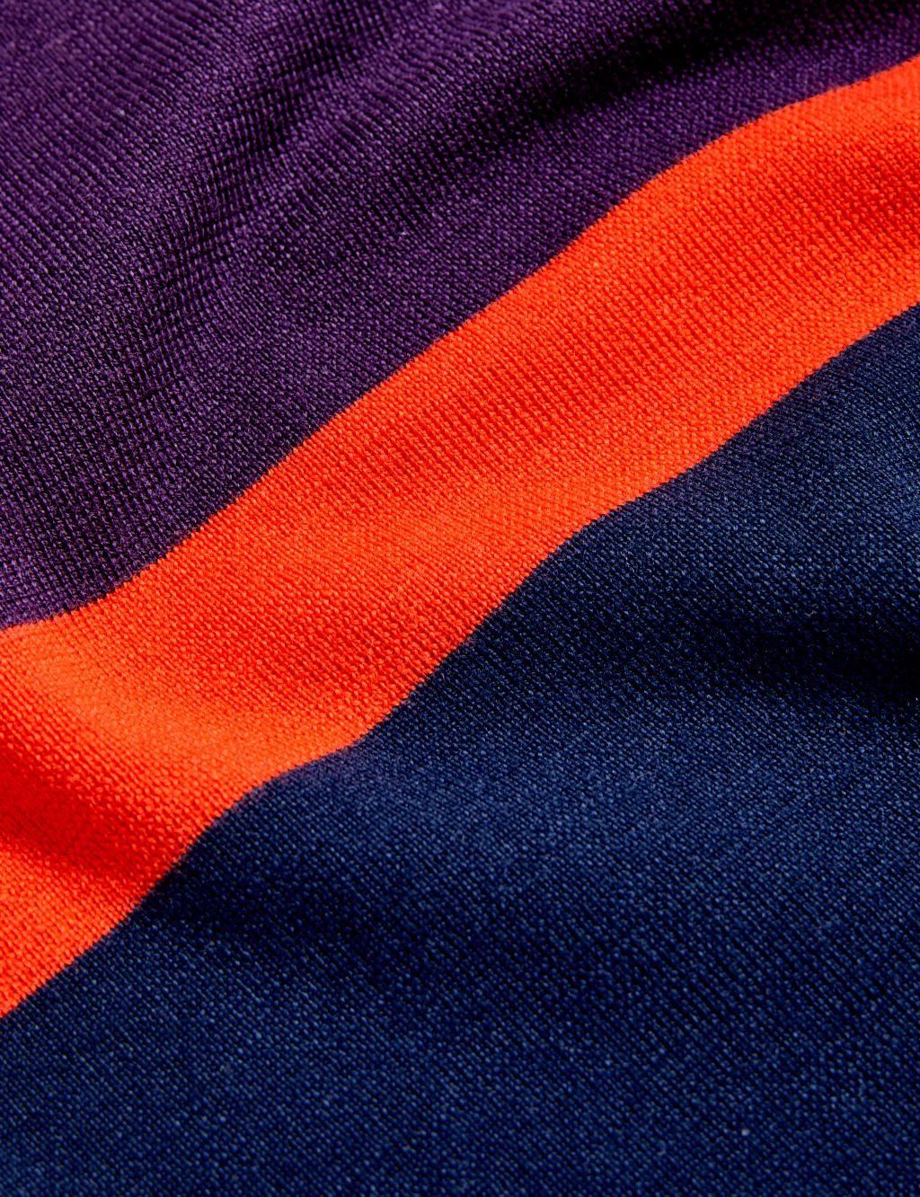 Pure Merino Wool Knitted Striped Midi Dress image 5