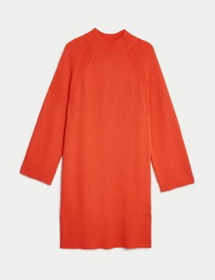 Wool Rich Jumper Dress with Cashmere