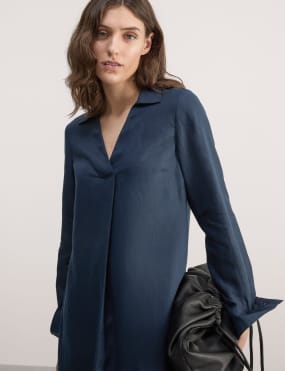 Navy linen shirt hotsell dress