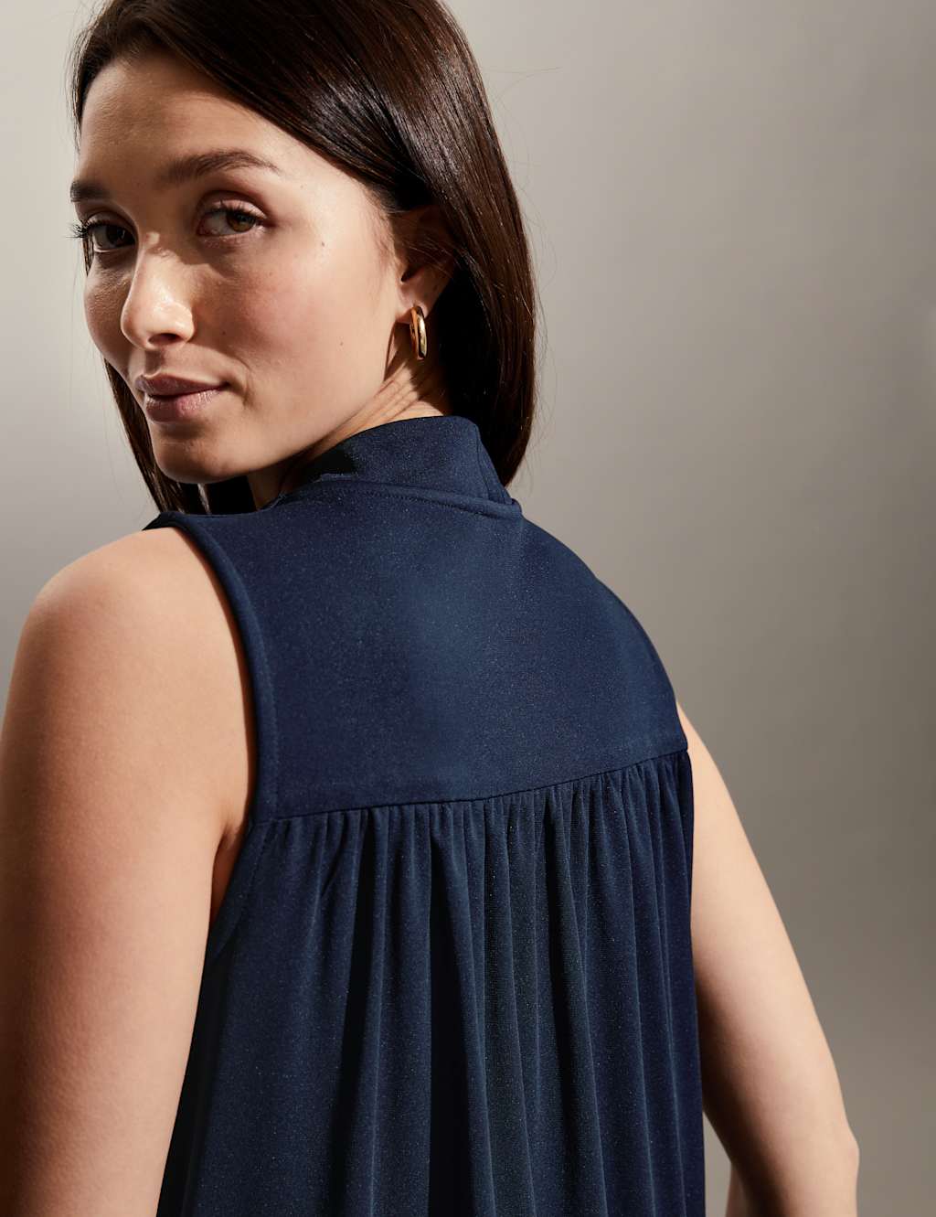 V-Neck Maxi Relaxed Shift Dress image 2