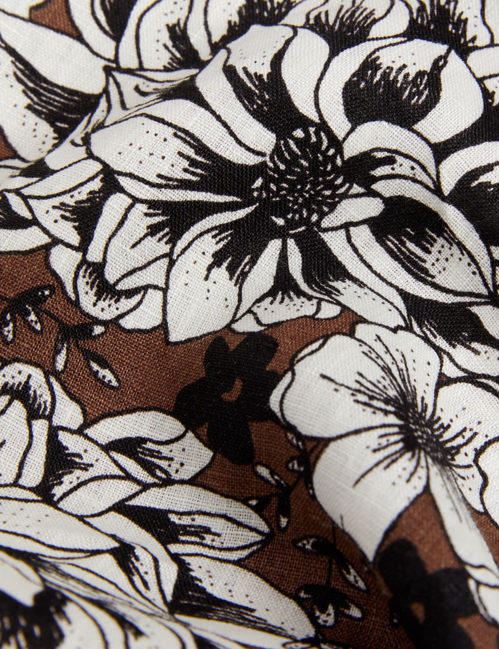 Pure Linen Floral Mini Shirt Dress image 5