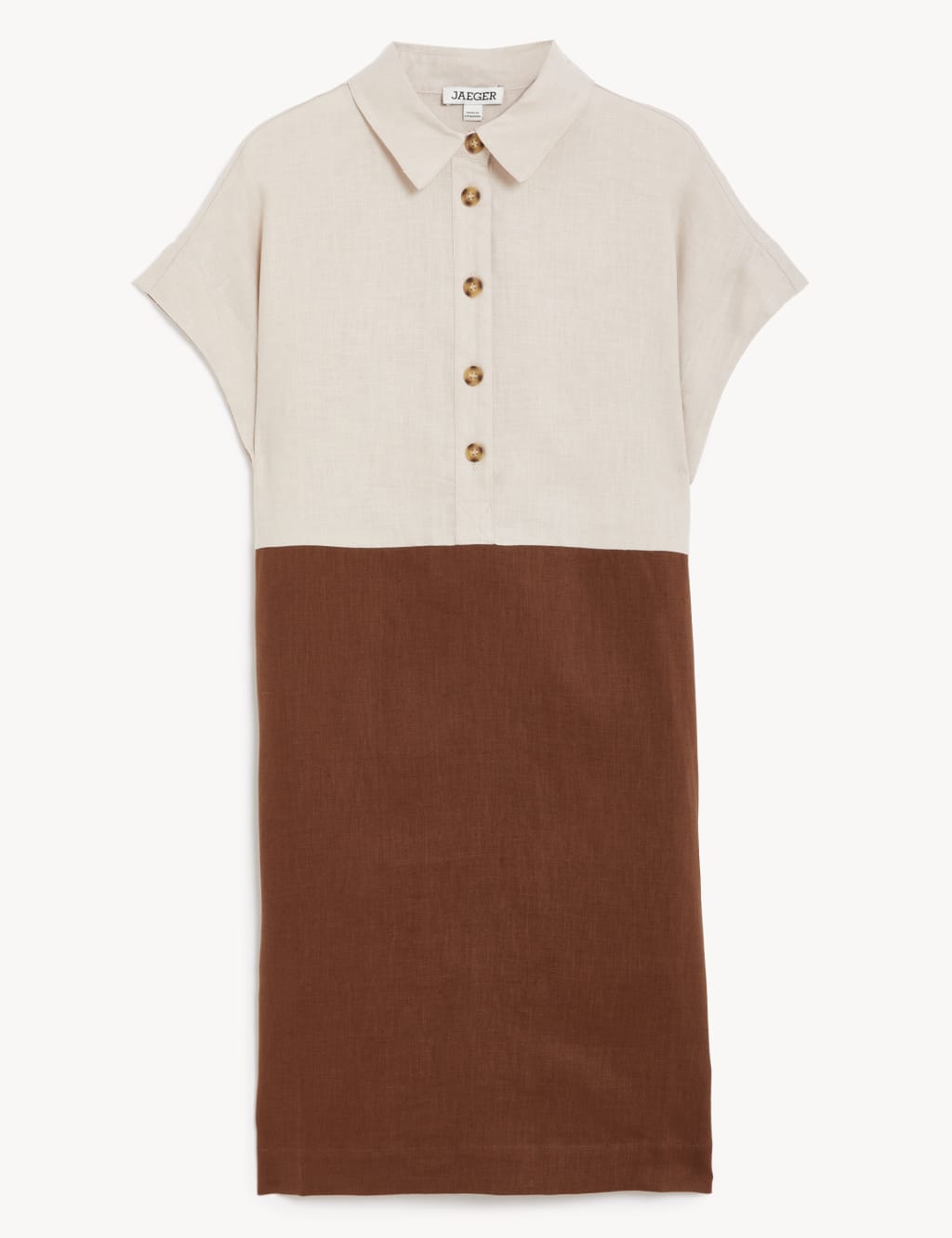 Pure Linen Colour Block Mini Shift Dress image 1