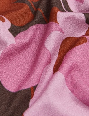 

JAEGER Minivestido recto de escote en pico floralWomens - Pink Mix, Pink Mix
