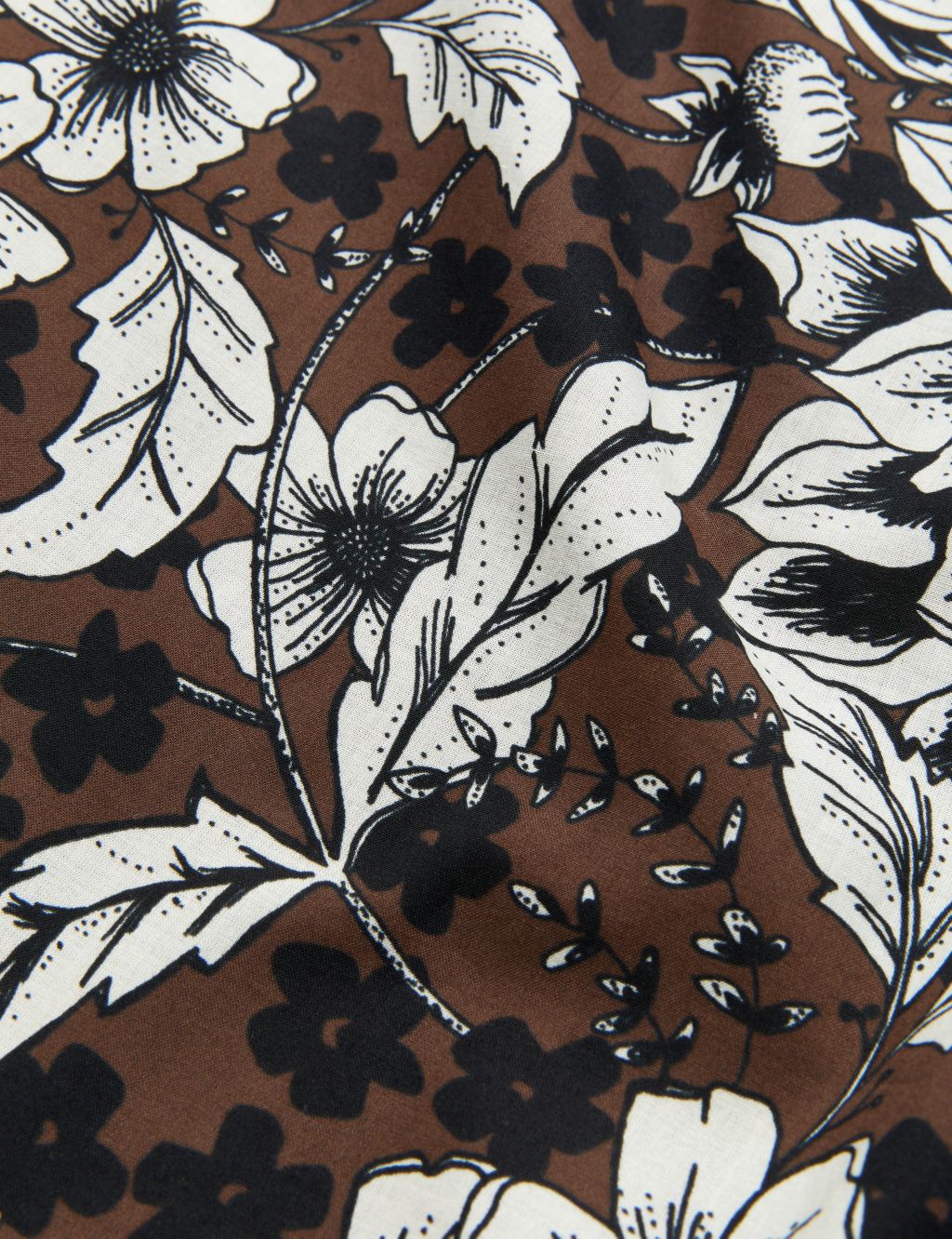 Pure Cotton Floral V-Neck Midi Tiered Dress image 5