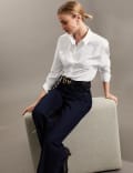 Pure Cotton Oversized Long Sleeve Shirt