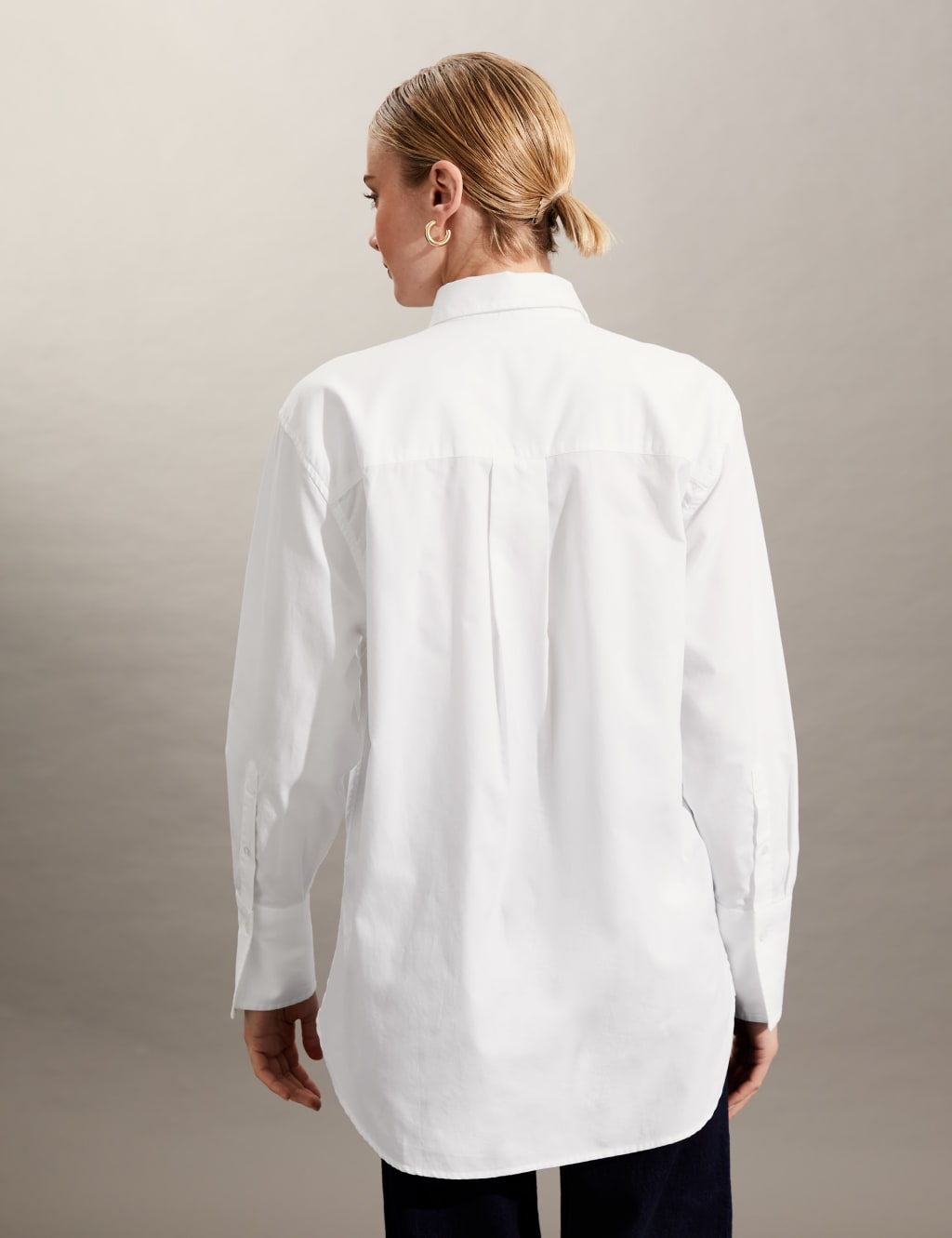 Pure Cotton Oversized Long Sleeve Shirt image 5