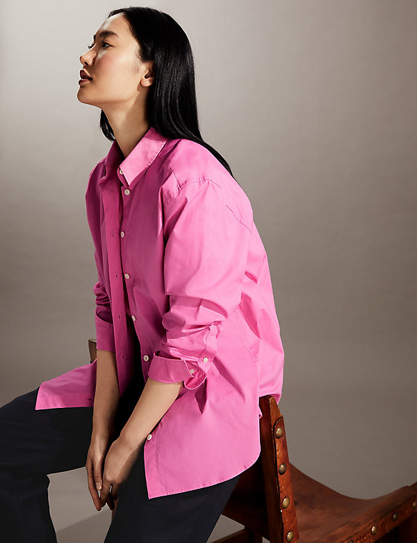 Cotton Rich Collared Relaxed Shirt - CA