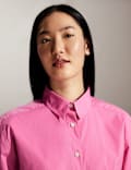 Cotton Rich Collared Relaxed Shirt
