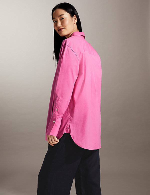 Cotton Rich Collared Relaxed Shirt - GR