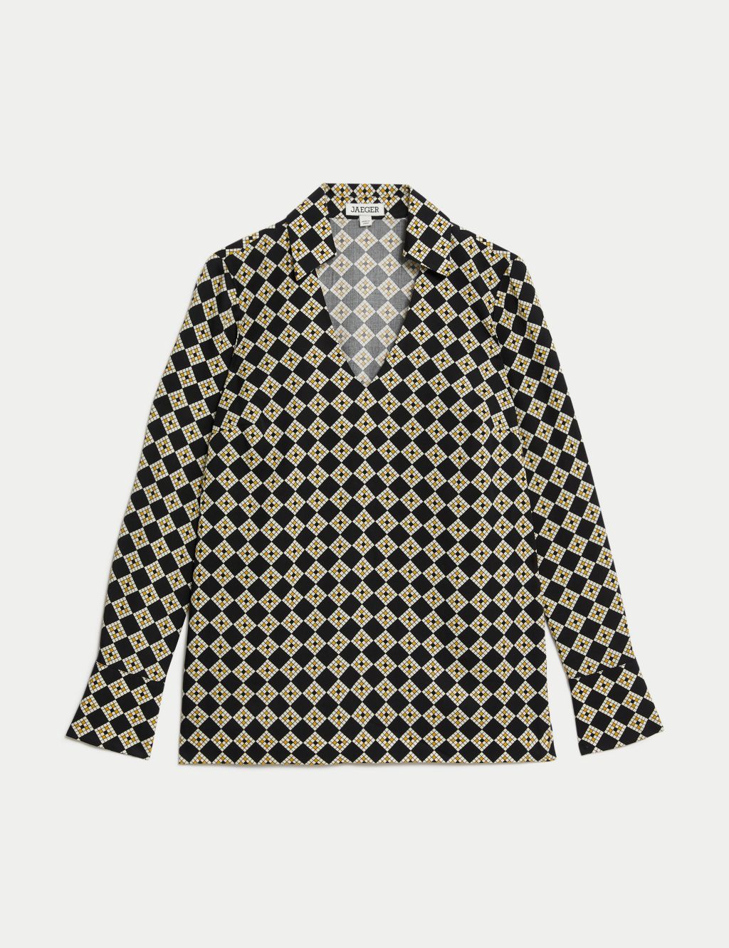 Pure Lyocell™ Geometric Collared Blouse image 2