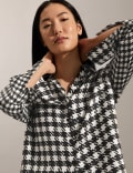 Pure Silk Printed Collared Shirt