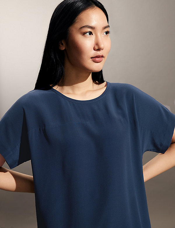 Pure Silk Relaxed T-Shirt - PE