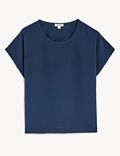 Pure Silk Relaxed T-Shirt