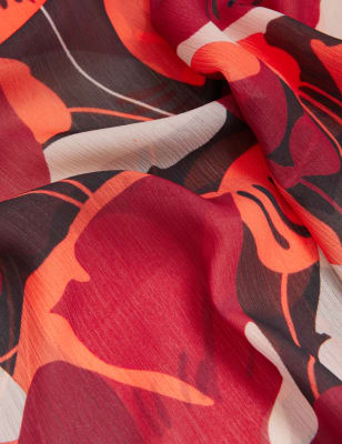 

JAEGER Womens Langärmeliges Oberteil mit Blumenmuster - Red Mix, Red Mix