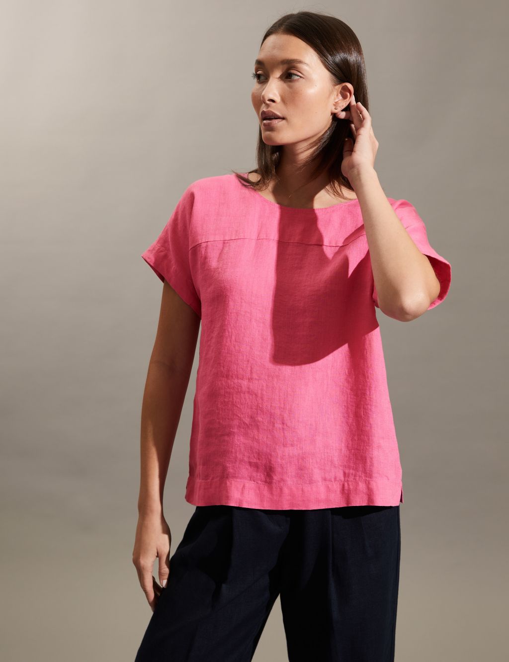Pure Linen Relaxed T-Shirt image 2