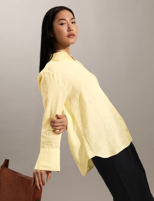 

JAEGER Camisa 100% linoWomens - Yellow, Yellow