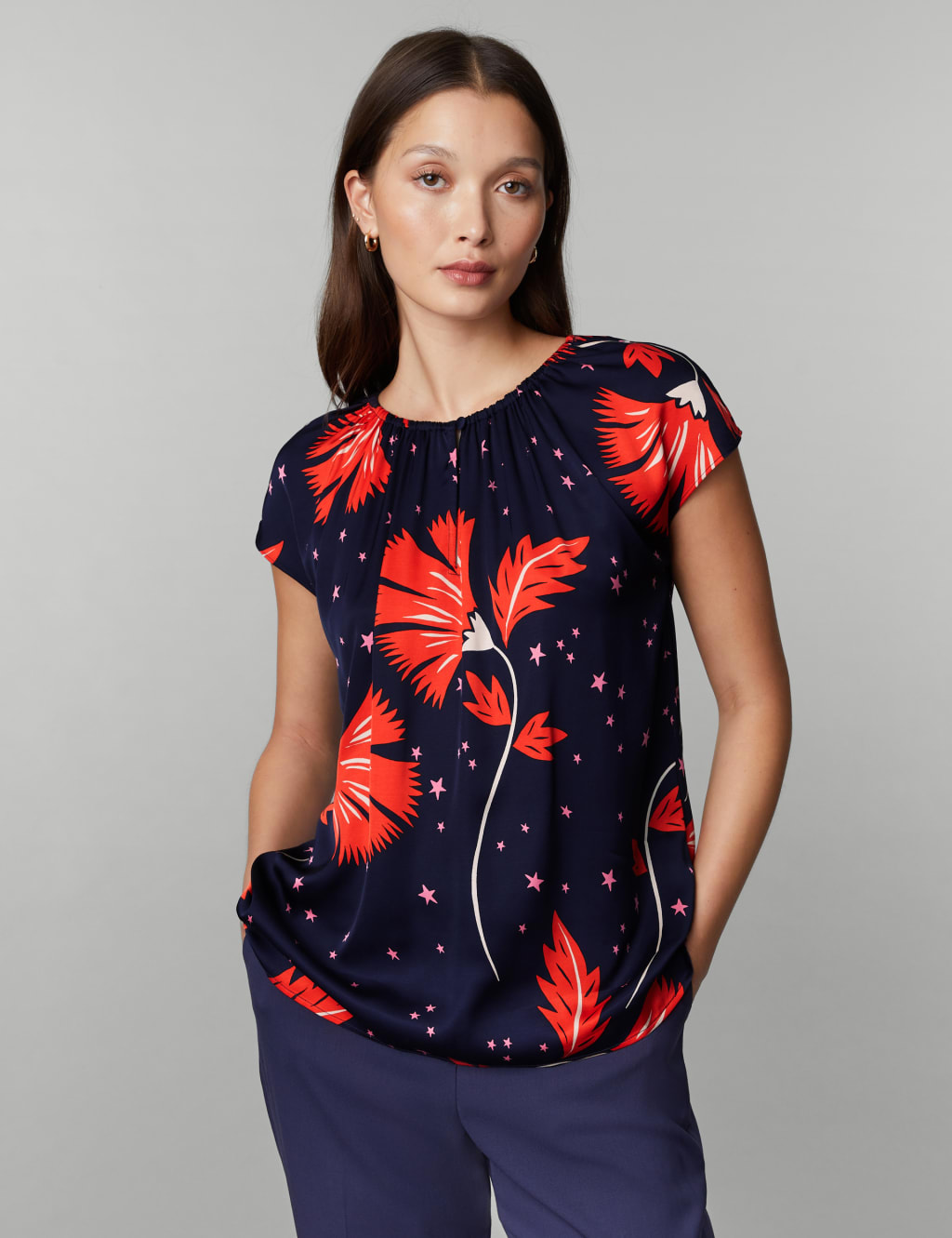 Floral Round Neck Blouse image 1
