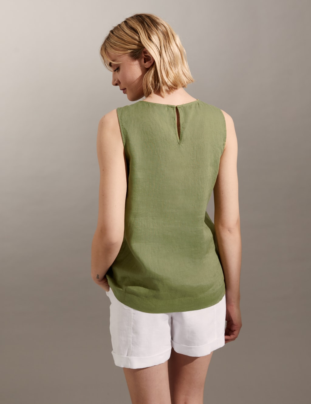 Pure Linen Broderie Vest image 5