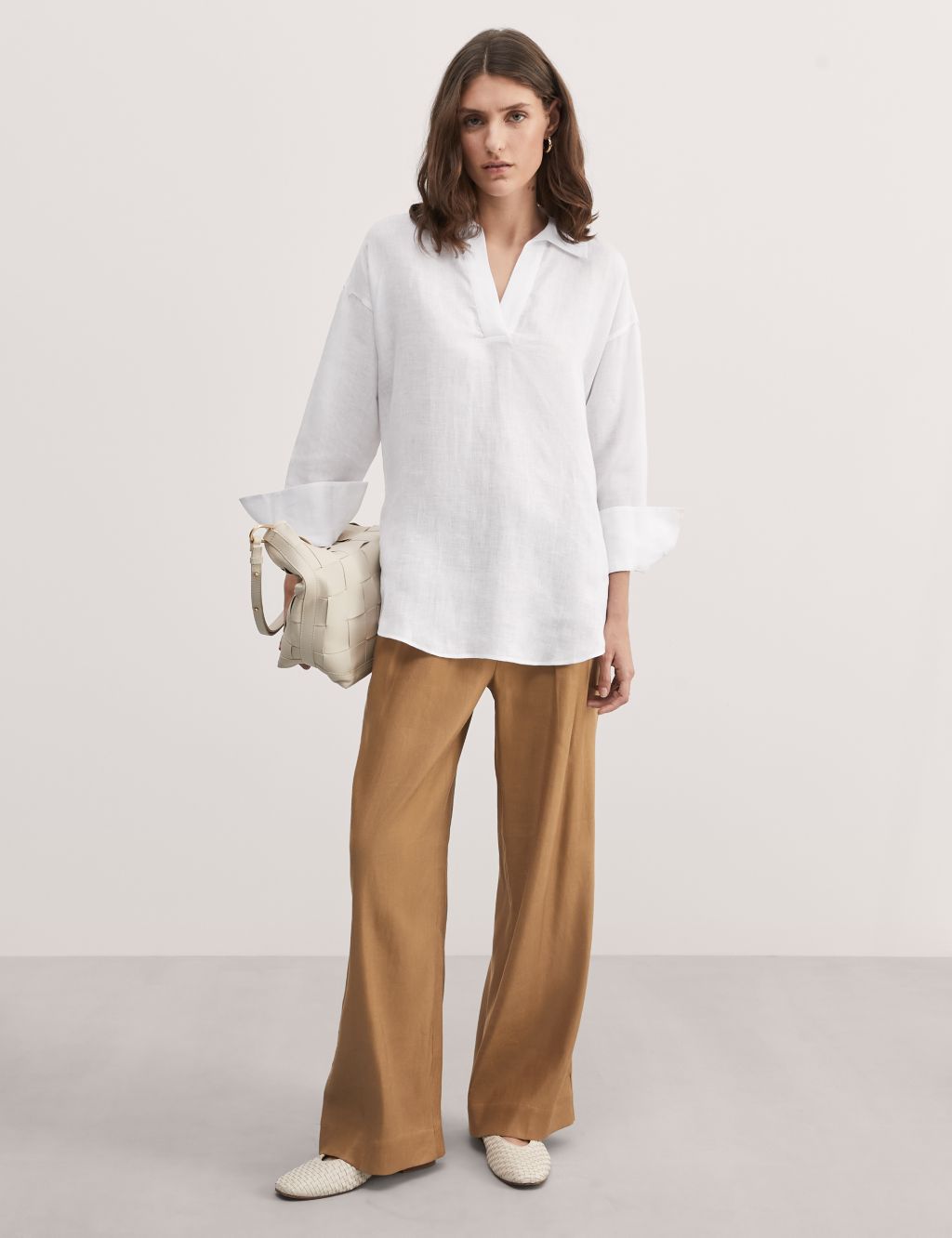 Pure Linen Collared Relaxed Shirt image 4