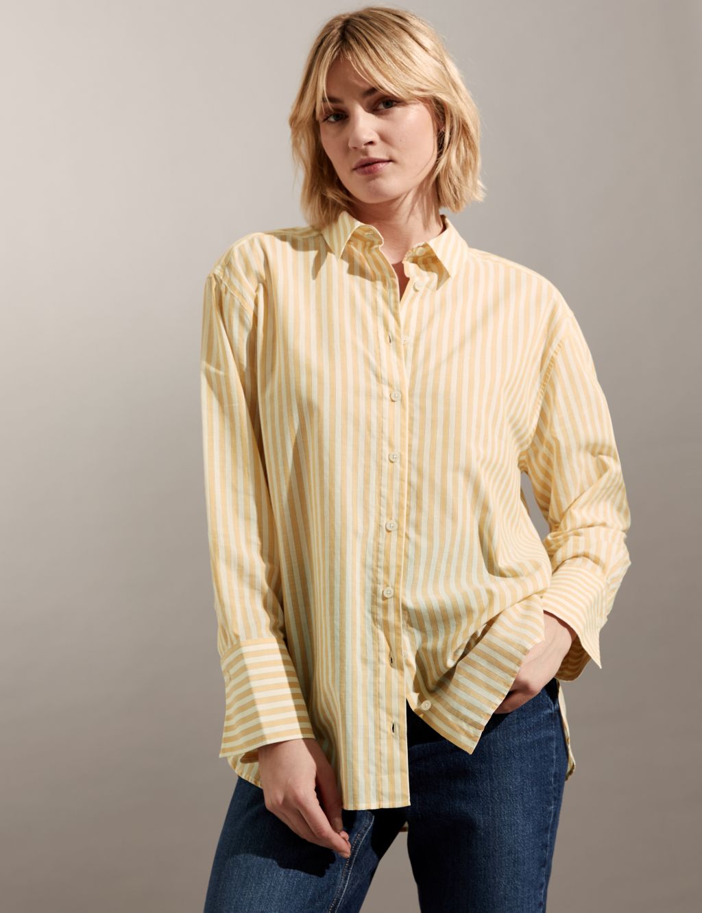 Pure Cotton Striped Collared Shirt image 2