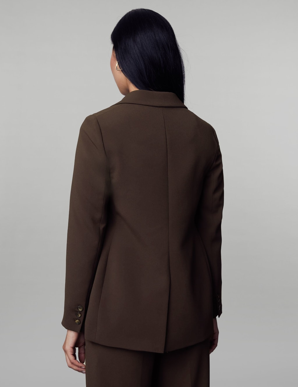 Crepe Tailored Single Breasted Blazer image 5