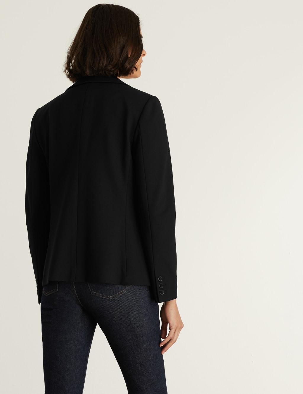 Jersey Single Breasted Blazer Jacket image 4