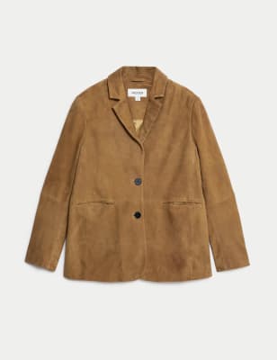 Suede Single Breasted Blazer