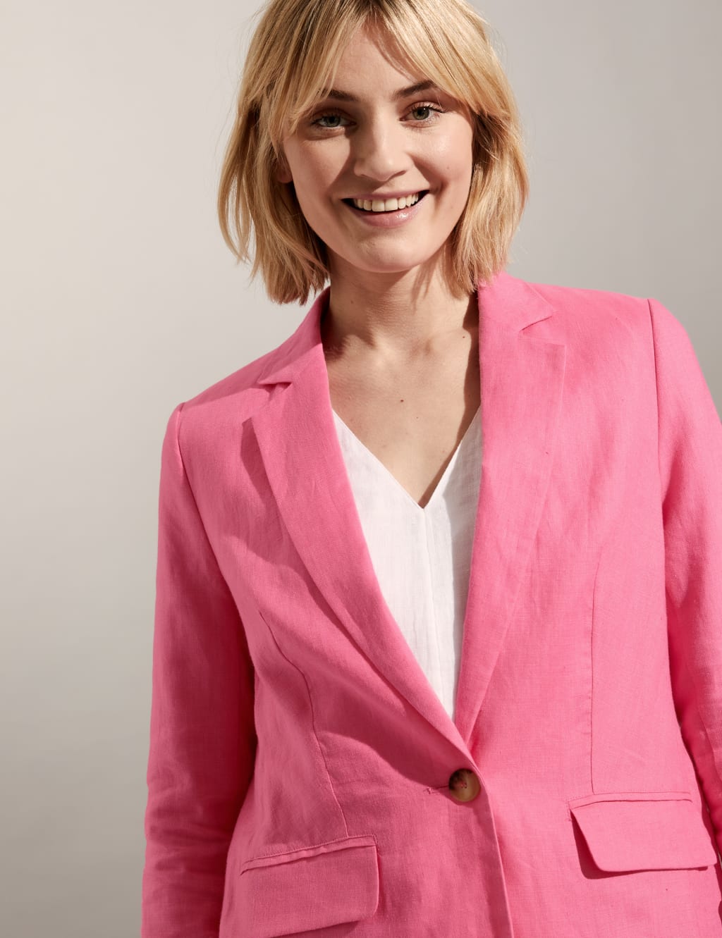 Pure Linen Tailored Blazer image 3