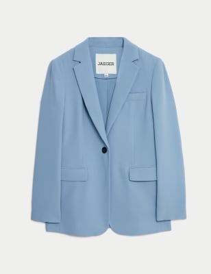 Crepe Single Breasted Blazer