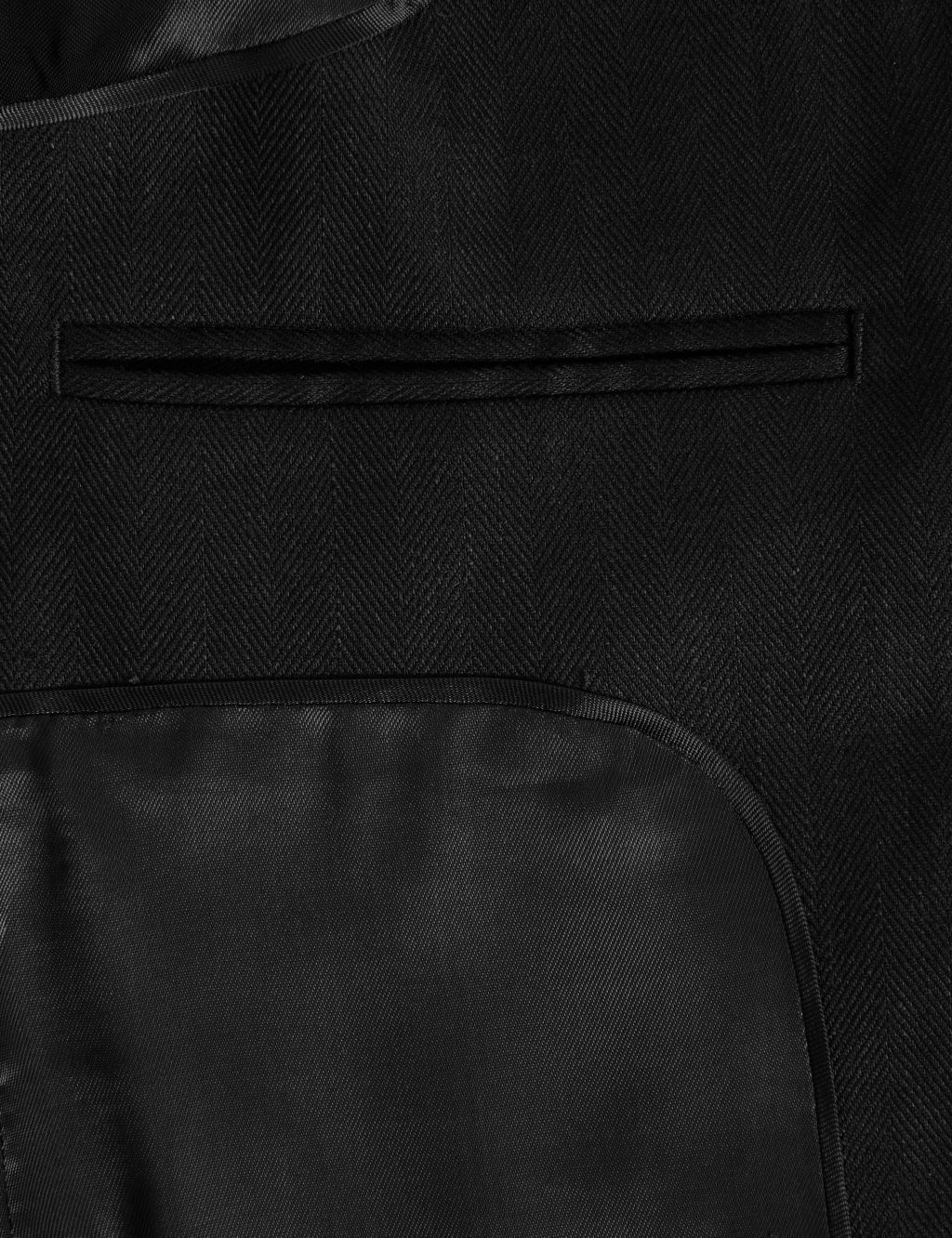 Linen Blend Herringbone Utility Jacket image 10