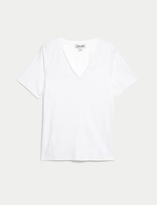 Pure Cotton V-Neck T-Shirt