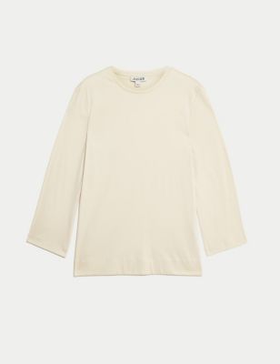 

JAEGER Womens Pure Cotton Top - Ivory, Ivory