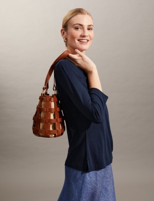 Slash Neck 3/4 Sleeve Top - CA